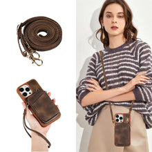 Cargar imagen en el visor de la galería, Funda-Cartera con correa para iPhone