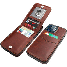 Cargar imagen en el visor de la galería, Funda-Cartera 5 tarjetas y bolsillo para iPhone