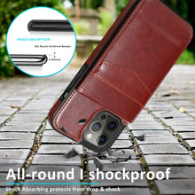 Cargar imagen en el visor de la galería, Funda-Cartera 5 tarjetas y bolsillo para iPhone