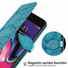 Cargar imagen en el visor de la galería, Funda cartera con textura estilo libro para iPhone
