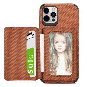 Funda cartera con textura para iPhone