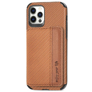 Funda cartera con textura para iPhone