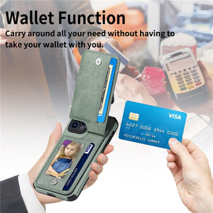 Funda-cartera 2 tarjetas y bolsillo para iPhone